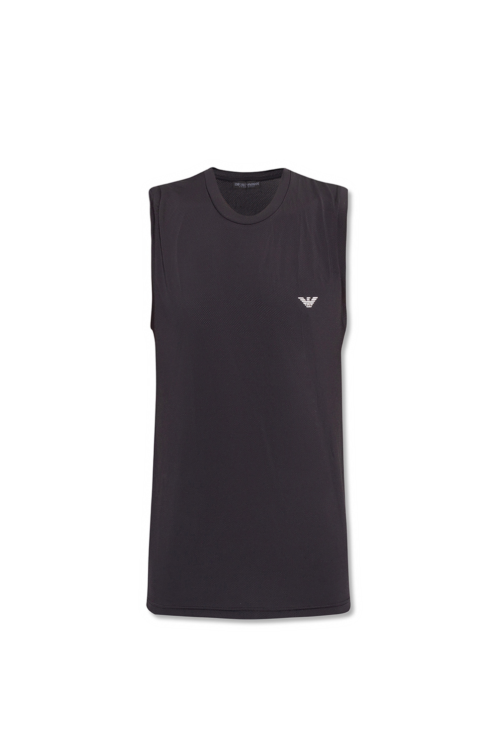 EMPORIO ARMANI プリント入りタンクトップ ブラック USA S 赤 EMPORIO ARMANI プリント入りタンクトップ ブラック USA S 赤